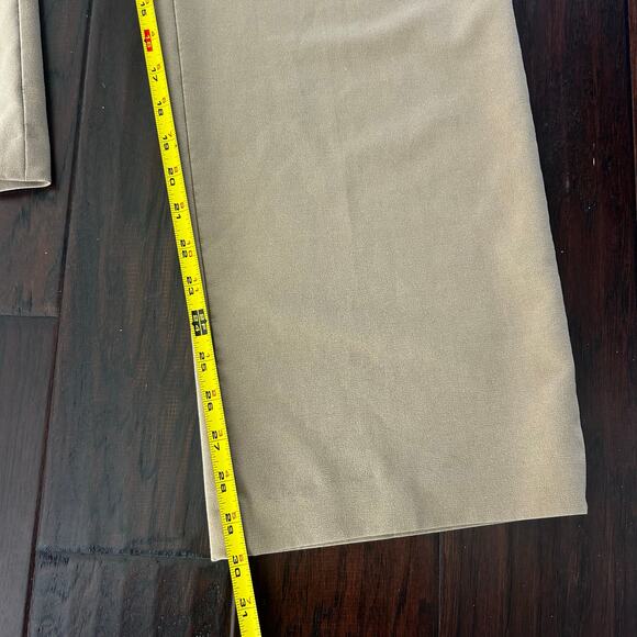 Coldwater Creek Khaki Pants size 14 Wide leg Relaxed fit three flaws Classic - Picture 7 of 10